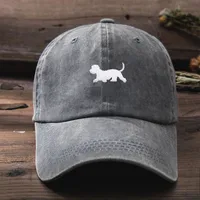 Unisex Cute Retro Simple Style Dog Embroidery Curved Eaves Baseball Cap sku image 5