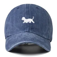 Unisex Cute Retro Simple Style Dog Embroidery Curved Eaves Baseball Cap sku image 3