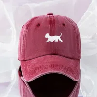 Unisex Cute Retro Simple Style Dog Embroidery Curved Eaves Baseball Cap sku image 1