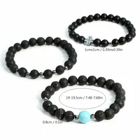 Streetwear Cross Natural Stone Beaded Men's Bracelets main image 6