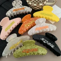 Women's Vintage Style Letter Color Block Acetic Acid Sheets Hair Claws main image 1