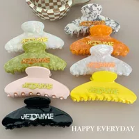 Women's Vintage Style Letter Color Block Acetic Acid Sheets Hair Claws main image 5