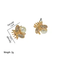 Fashion Plating Alloy Artificial Gemstones Earrings main image 1