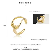 Wholesale Jewelry Simple Style Geometric 304 Stainless Steel No Inlaid 18K Gold Plated Plating sku image 17