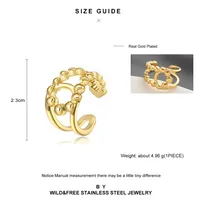 Wholesale Jewelry Simple Style Geometric 304 Stainless Steel No Inlaid 18K Gold Plated Plating sku image 16