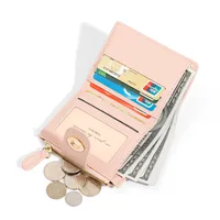 Women's Solid Color Pu Leather Zipper Lock Clasp Wallets main image 2