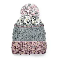 Women's Cute Color Block Pom Poms Eaveless Wool Cap main image 3