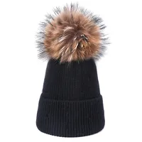 Women's Basic Simple Style Solid Color Pom Poms Eaveless Wool Cap sku image 13