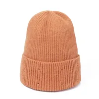 Women's Basic Simple Style Solid Color Pom Poms Eaveless Wool Cap sku image 10