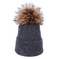 Women's Basic Simple Style Solid Color Pom Poms Eaveless Wool Cap sku image 16