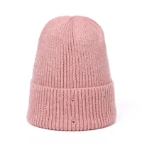 Women's Basic Simple Style Solid Color Pom Poms Eaveless Wool Cap sku image 6