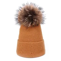 Women's Basic Simple Style Solid Color Pom Poms Eaveless Wool Cap sku image 15