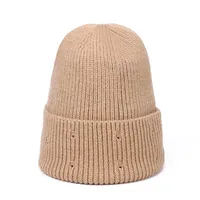 Women's Basic Simple Style Solid Color Pom Poms Eaveless Wool Cap sku image 4