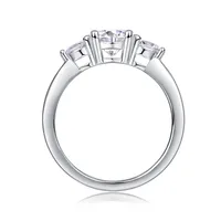 925 Sterling Silver Moissanite Geometric Rings main image 2