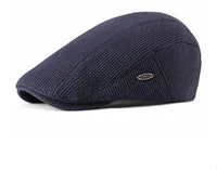 Men's Basic Simple Style Solid Color Curved Eaves Beret Hat main image 5