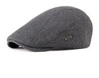 Men's Basic Simple Style Solid Color Curved Eaves Beret Hat main image 1