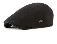 Men's Basic Simple Style Solid Color Curved Eaves Beret Hat main image 4