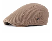 Men's Basic Simple Style Solid Color Curved Eaves Beret Hat main image 3