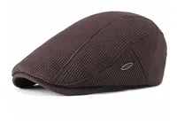 Men's Basic Simple Style Solid Color Curved Eaves Beret Hat main image 2