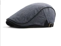Unisex Basic Retro British Style Solid Color Curved Eaves Beret Hat main image 1