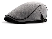 Unisex Basic Retro British Style Solid Color Curved Eaves Beret Hat main image 5