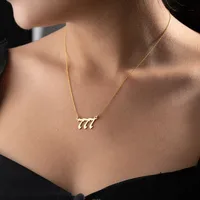 Wholesale Simple Style Letter Stainless Steel Plating 18k Gold Plated Pendant Necklace main image 3