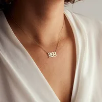 Wholesale Simple Style Letter Stainless Steel Plating 18k Gold Plated Pendant Necklace main image 1