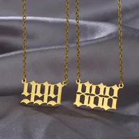 Wholesale Simple Style Letter Stainless Steel Plating 18k Gold Plated Pendant Necklace main image 6