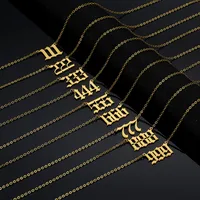 Wholesale Simple Style Letter Stainless Steel Plating 18k Gold Plated Pendant Necklace main image 4