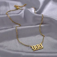 Wholesale Simple Style Letter Stainless Steel Plating 18k Gold Plated Pendant Necklace main image 7