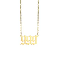 Wholesale Simple Style Letter Stainless Steel Plating 18k Gold Plated Pendant Necklace sku image 9