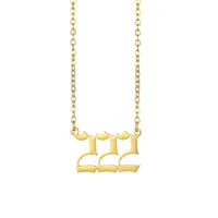 Wholesale Simple Style Letter Stainless Steel Plating 18k Gold Plated Pendant Necklace sku image 2