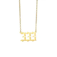Wholesale Simple Style Letter Stainless Steel Plating 18k Gold Plated Pendant Necklace sku image 8