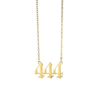 Wholesale Simple Style Letter Stainless Steel Plating 18k Gold Plated Pendant Necklace sku image 3