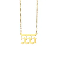 Wholesale Simple Style Letter Stainless Steel Plating 18k Gold Plated Pendant Necklace sku image 4