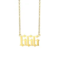 Wholesale Simple Style Letter Stainless Steel Plating 18k Gold Plated Pendant Necklace sku image 5
