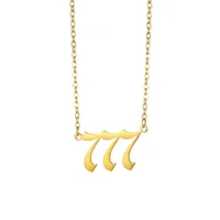 Wholesale Simple Style Letter Stainless Steel Plating 18k Gold Plated Pendant Necklace sku image 6