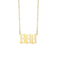 Wholesale Simple Style Letter Stainless Steel Plating 18k Gold Plated Pendant Necklace sku image 7