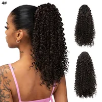Women's African Style Multicolor Casual High Temperature Wire Long Curly Hair Wig Clips sku image 4