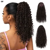 Women's African Style Multicolor Casual High Temperature Wire Long Curly Hair Wig Clips sku image 1