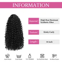 Women's African Style Multicolor Casual High Temperature Wire Long Curly Hair Wig Clips main image 5
