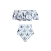 Women's Eye Printing 3 Pieces Set Bikinis Swimwear sku image 5