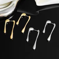 1 Pair Vintage Style Geometric Solid Color Plating Alloy Drop Earrings main image 4