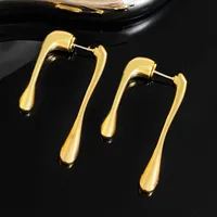 1 Pair Vintage Style Geometric Solid Color Plating Alloy Drop Earrings main image 3