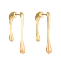 1 Pair Vintage Style Geometric Solid Color Plating Alloy Drop Earrings main image 2