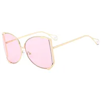 Elegant Gradient Color Pc Square Pearl Full Frame Women's Sunglasses sku image 3