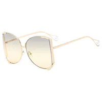 Elegant Gradient Color Pc Square Pearl Full Frame Women's Sunglasses sku image 5