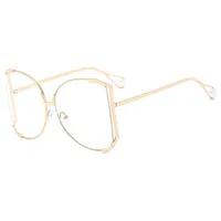 Elegant Gradient Color Pc Square Pearl Full Frame Women's Sunglasses sku image 8