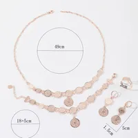 Simple Style Gold Coin Copper 18k Gold Plated Jewelry Set In Bulk main image 8
