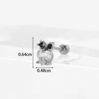 Ear Cartilage Rings & Studs Exaggerated Animal 316 Stainless Steel  Copper sku image 2